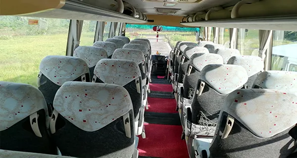 Tourist coach side view